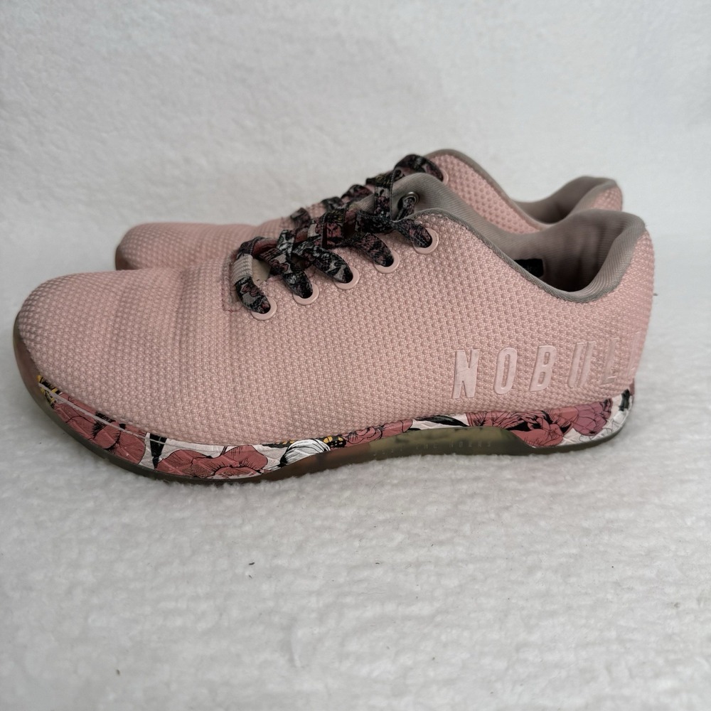 No Bull Pink Floral Trainers Sneakers‎ Women's Size 8.5 Pink SuperFabric